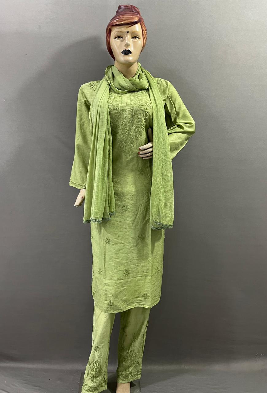 Chanderi Silk Suit